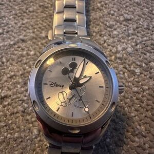 Disney Silver Mickey Mouse Stainless Steel Bracelet Watch